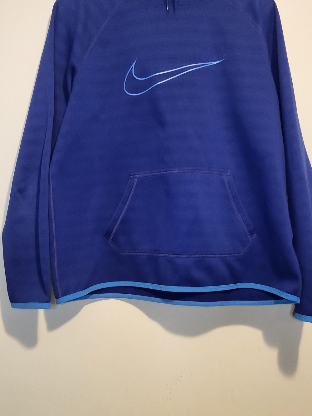 Nike Kids Royal Blue Pullover Hoodie with Light Blue Swoosh